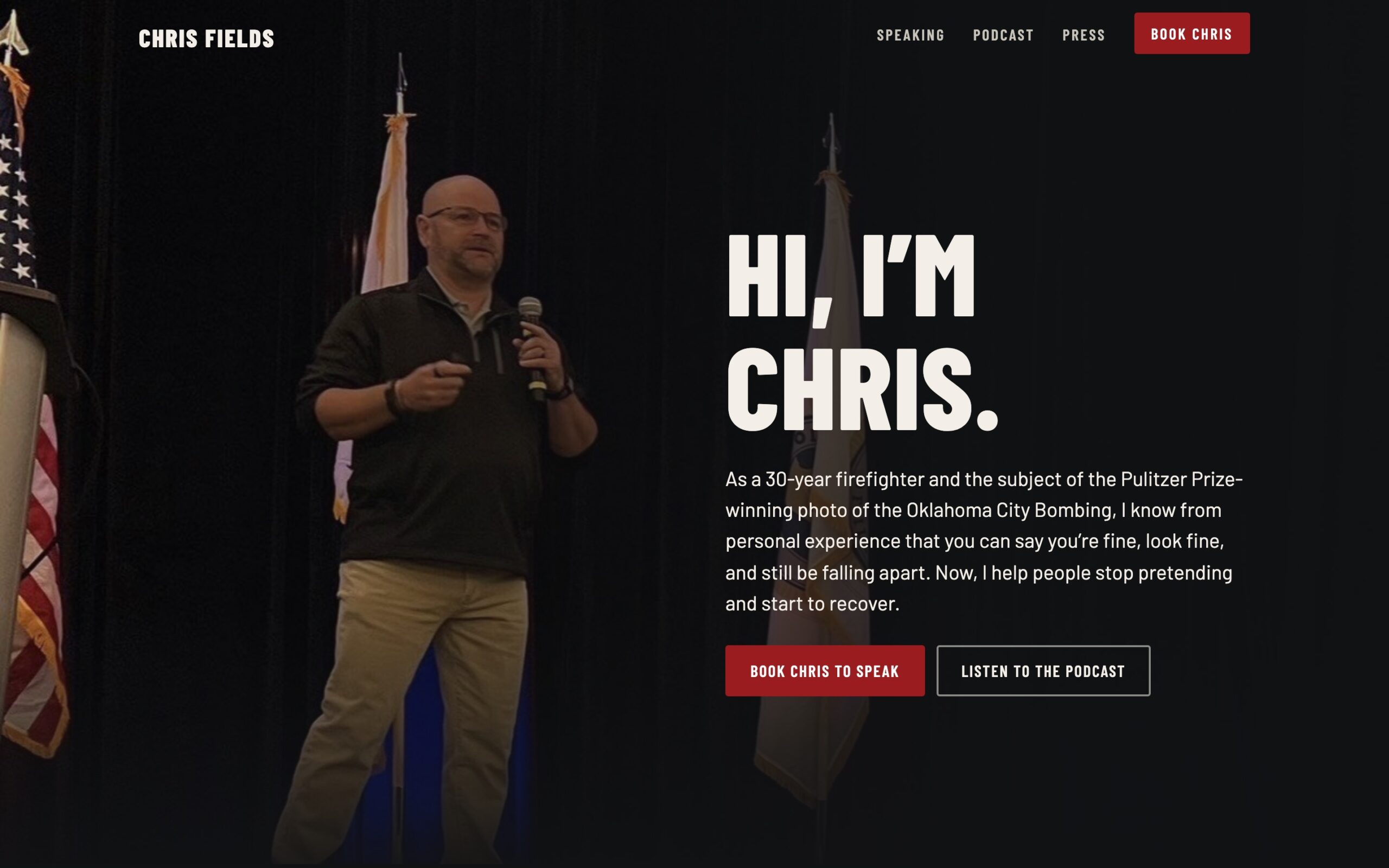 The home page of chrisfieldsff.com