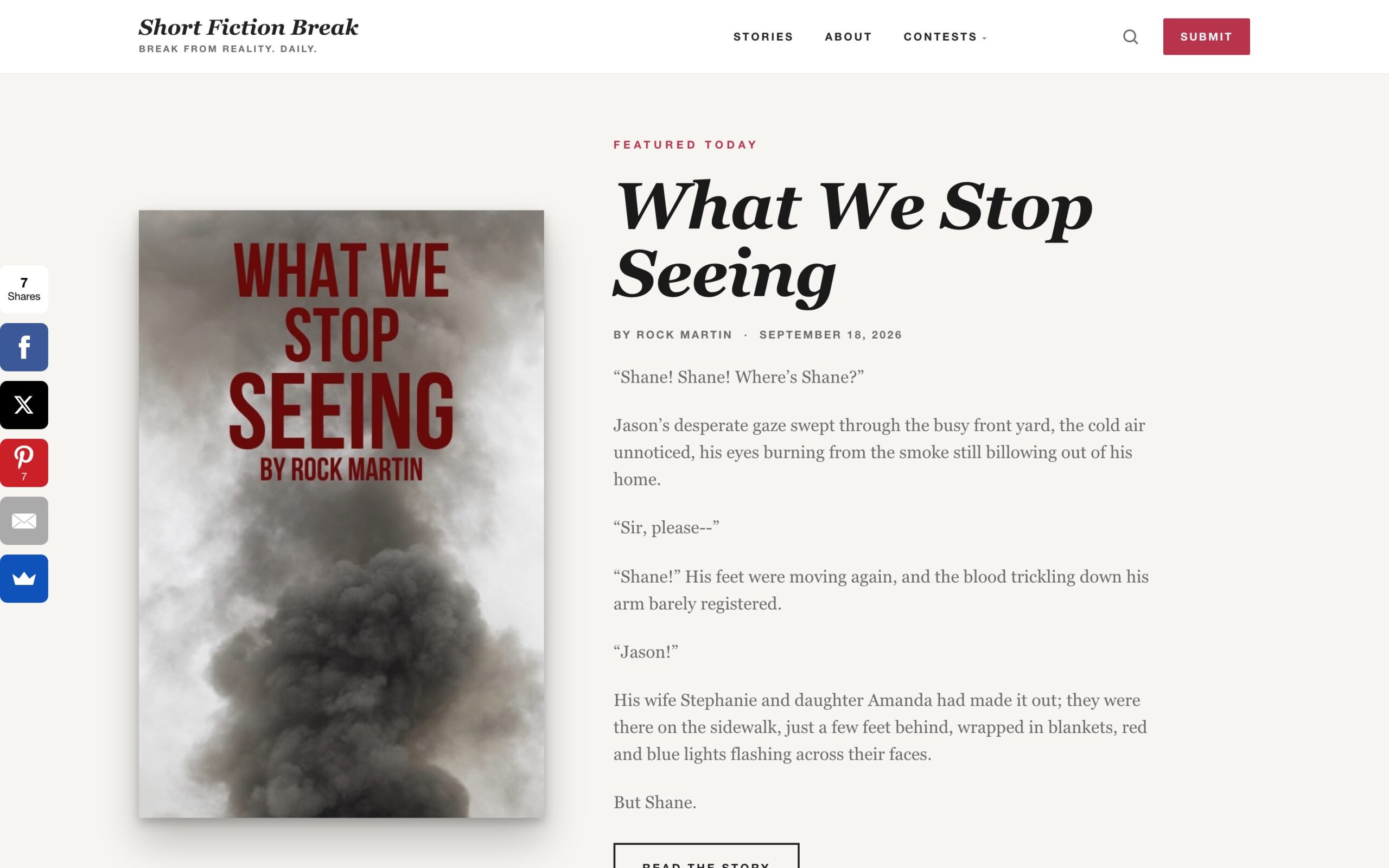 The home page of shortfictionbreak.com