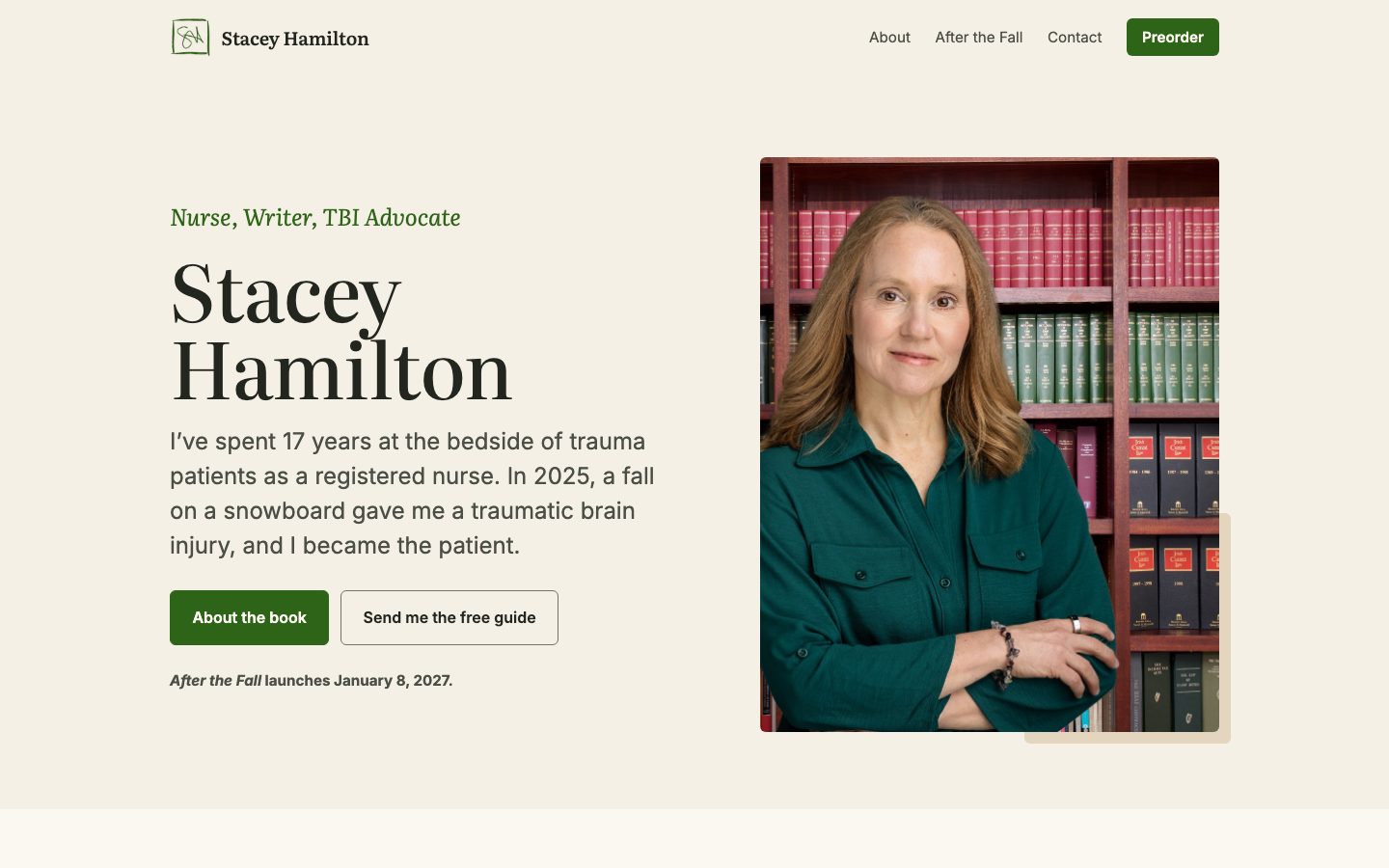 The home page of staceyhamilton.com
